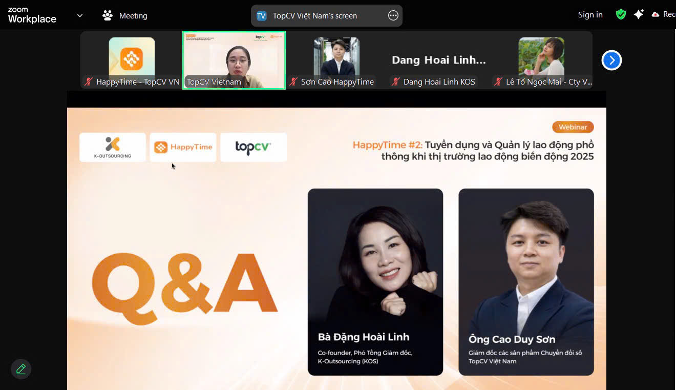 Thành Công Rực Rỡ Của Webinar "Tuyển Dụng & Quản Lý Lao Động Phổ Thông 2025"!